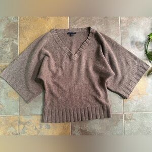 Banana Republic Women's Wool Cashmere V neck Sweater Oversize XS